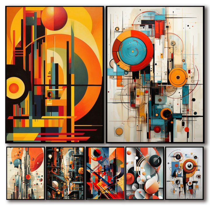 A4 Sized Poster Abstract Minimalist Art Wall Posters PVC Framed Wall Decors