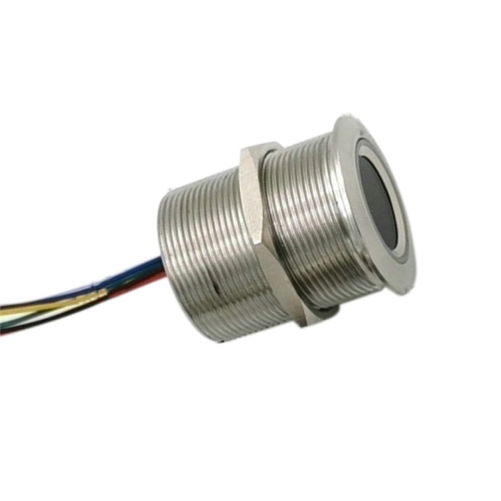 Sojhoop R503 Circular Round RGB Ring Indicator LED Control DC3.3V MX1.0-6Pin Capacitive Fingerprint Module Sensor Scanner, 32Mm