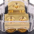 2X Audio Amplifier Power Distribution Block 1 in 2 Out Way Power Ground Distributor Blocks Car Amplifier Audio Splitter. 