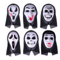 Realistic Movie Scary Ghost Mask Halloween Creepy Devil Mask Stick Tongue Out. 