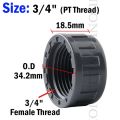 2pc Pvc Threaded Cap Female Thread Pvc Fittings Threaded Adapter Garden Irrigation End Cap Water Screw Plug Joint. 