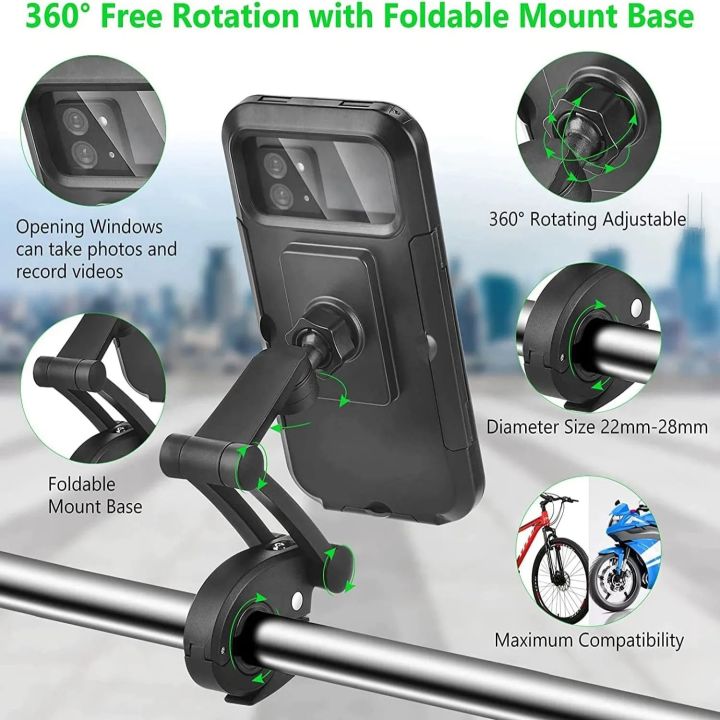 Waterproof%20Motorcycle%20Bike%20Mobile%20Phone%20Holder%20Support%20Universal%20Bicycle%20GPS%20360%C2%B0%20Adjustable%20-%20Image%202
