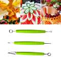 Food Carving DIY Texture Tool Pottery Clay Sculpturing Tool Multifunctional Food 17cm. 