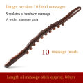10 Beads Massager Body Natural Carbonized Beech Wood Scraping Massage Stick Back Massager SPA Therapy Point Guasha Relax Tool. 
