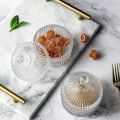 Transparent Qianli Glass Candy Jar With Lid Round Crystal High Quality Glass Candy Jar For Home & Hotel Use. 