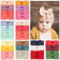 3Pcs Newborn Baby Headband Soft Bows Elastic Headbands Hair Band For Girls Solid Color Toddler Kids Turban Baby Hair Accessories. 
