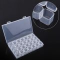 28 Grid Slot Clear Plastic Jewelry Beads Weekly Tablet Medicine 7-Day Pill Box Organizer Storage Container Compartments with Divider Case. 