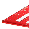 Triangle ruler 7-inch cast aluminum carpenter set right angle metric/inch - Red-Imperial. 