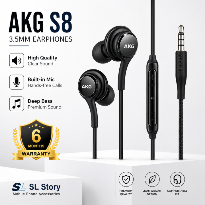 Samsung AKG EO-IG955 Earphones | 3.5mm Jack | Hi-Res Audio | Mic + Volume Control | A+ Quality