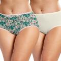 SASA Pure Cotton Mid Waist Underwear in 2 Packs For Women. 