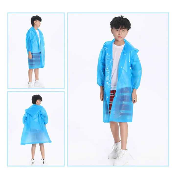 Kids%20Boy%20Girl%20See%20Through%20EVA%20Raincoat%20Long%20Hooded%20Rain%20Cover%20Outdoor%20Rainwear%20-%20Image%2010