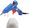 HOT MELT GLUE GUN 20W with Selectable quantity of 7mm glue sticks for crafting, scrapbooking, model building, floral arrangements, fabric & sewing decorations (with 10 to 50 Glue sticks). 