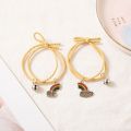 2pcs/set Rainbow Bracelet Korean Style Best Friends Bracelet Friendship Jewelry Fashion Birthday Gift Bracelet Rainbow Woven Suction Couple Bracelet Bell As a Gift For Best Friend Small And Fresh Student Bracelet Female Magnetic Suction Small Rubber Band. 