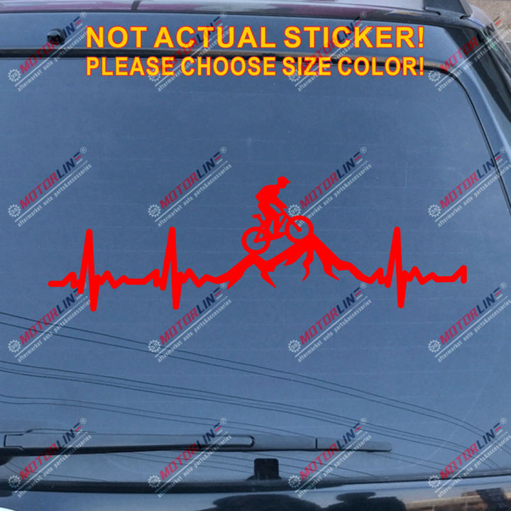 【beauty code】Cycling Funny Bike Bicycle Decal Sticker Heart Racing Rider