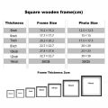 Nature Wooden Square Picture Frame 30X30 35X35cm Plexiglass Include Poster Photo Frames For Wall Hanging Photo Frame. 