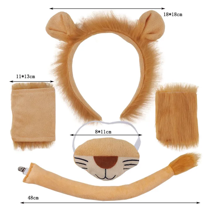 Epoch%20Lion%20Ear%20Headband%20Tail%20Set%20Soft%20Plush%20Lion%20Costume%20Set%20for%20Halloween%20Cosplay%20Youth%20Adult%20Animal%20Theme%20Party%20Dress-up%20Kit%20Headband%20Tail%20Gloves%20Nose%201/3/4pcs%20Lion%20Themed%20Party%20Supplies%20-%20Image%204