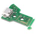 4X for PS4 Controller Micro-USB Charging Socket Circuit Board JDS-040 12-Pin Cable Port. 