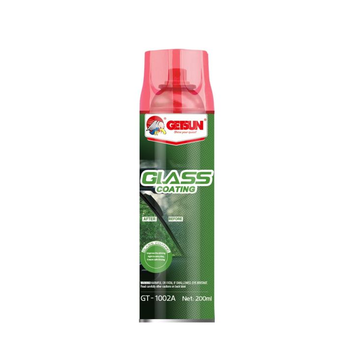 GETSUN GLASS COATING SPRAY 200ML, RAIN-PROOF RADICAL, NANO TECHNOLOGY