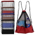 Pack Clothes Shoe Travel Bag Beach Backpack Mesh Drawstring Backpack Tote Sport. 