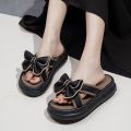 35-43 Wide Foot plus Size Women's Shoes Summer Platform Slippers Outdoor Sandals Fashion One-Suit Skirt Beach Shoes 42. 