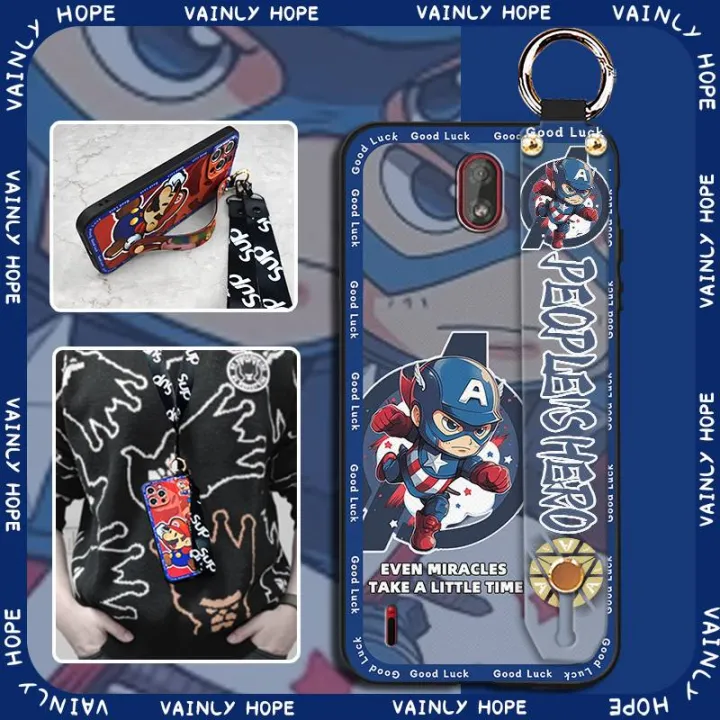 protective%20Soft%20case%20Phone%20Case%20For%20Nokia%20C1%20Silicone%20Lanyard%20Kickstand%20Anti-knock%20Shockproof%20Wrist%20Strap%20Anti-dust%20Cute%20-%20Image%203