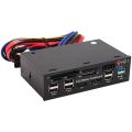 5.25 Inch Usb 3.0 Front Panel Pc Usb 3.0/2.0 Hub E-Sata Sata Audio Multi Card Reader for Computer Case Optical Drives Bay. 