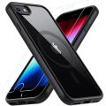iPhone 7/8/SE2 Magnetic Shockproof Case - Black Durable Protective Cover. 