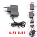 AC 110V 220v To DC 4.2V 0.5A 500ma Power Adapter supply for 3.7V 18650 rechargeable Battery led torch US EU UK AU 3.5*1.35mm. 