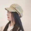 Spring and Summer Octagonal Cap Women's British Retro Korean Type Internet Celebrity Flat-Top Cap Fashion All-Matching Japanese Painter Newsboy Cap. 