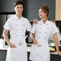 Kitchen Hot Pot Restaurant Breathable Summer Chef Restaurant Canteen Short Sleeve Thin Clothes Ice Silk Customed Working Suit Catering. 