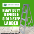 STEP LADDER -  ALUMINIUM SINGLE SIDED DURABLE HEAVY DUTY. 