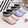 Short Fashion Non-Slip Rain Boots Rain Boots Women's Boots Kitchen Rain Boots Women's Waterproof Shoes Warm Cotton Winter Water Shoes. 