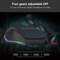 SHIPADOO GM3 3600 DPI Four-speed Adjustable Four-button Cool Colorful Respiration Light Gaming Wired Mouse(Black). 