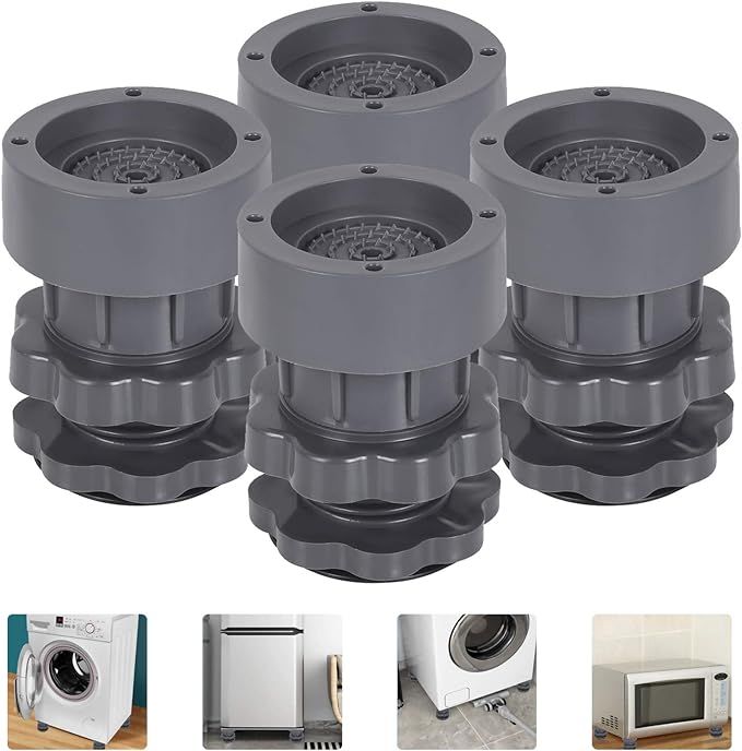Adjustable Height Washing Machine Support Anti Vibration Washing Machine Foot Pad, Washing Machine Rubber Feet Pad 4PCS