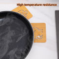 【Miga Plaza】9*9CM Wooden Cartoon Insulation Anti-heat Pad Table Mat Non-slip Pot Mat Creative Cute Bowl Tea Coaster Placemat. 