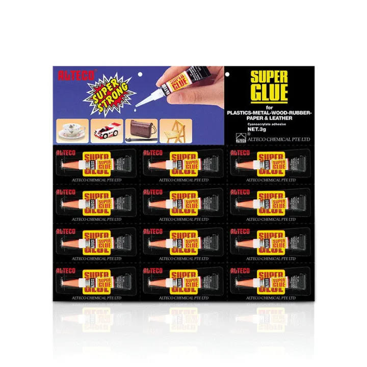 ORIGINAL%20ALTECO%20JAPAN%20Super%20Glue%20%20For%20wood%20Rubber%20Plastic%20Metal%20Paper%20Leather%20Glue%201x3gx12%20Pcs%20-%20Image%202