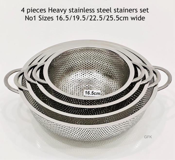 Stainless Steel Micro-Perforated Colander Kitchen Strainer Sieve with ...