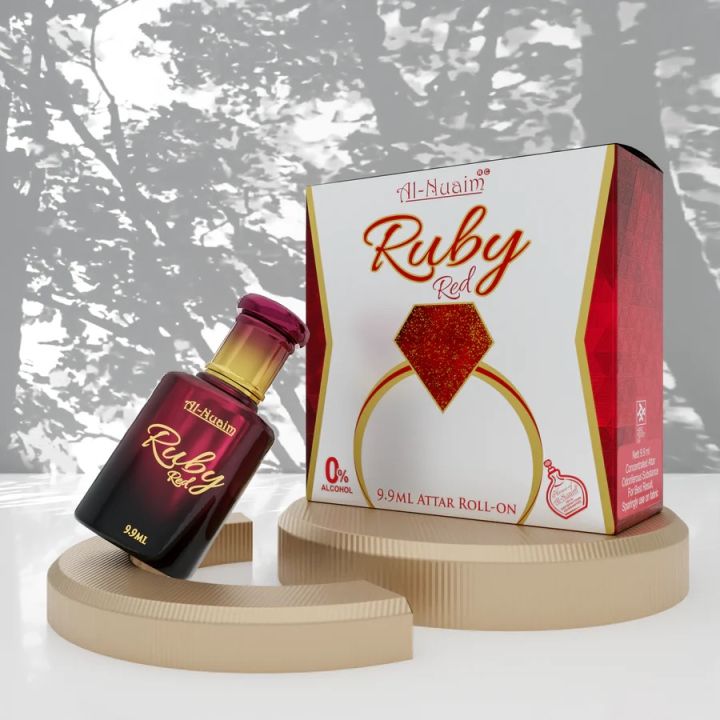 Ruby Red Perfume - Al Nuaim Ruby Red Attar Roll On Perfume - 9.9ml Unisex Perfume Oil - Long Lasting Perfume Fragrance