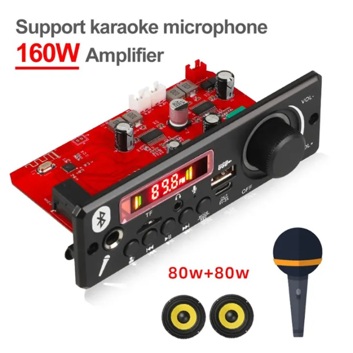 160W%20Amplifier%20Bluetooth%205.0%20DIY%20MP3%20Decoder%20Board%2012V%20MP3%20Player%20Car%20FM%20Radio%20Module%20TF%20USB%20Mic%20Record%20-%20Image%2010