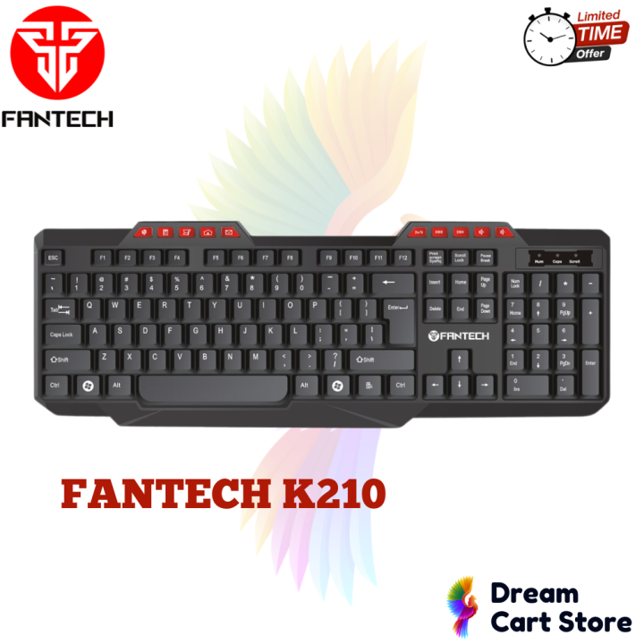 Fantech K210 Multimedia Office Wired Keyboard 114 Keys