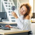 Mini Wireless Electric Fan for Office Home USB Rechargeable Portable Fan Summer Handheld Cooling Fan with Mobile Phone Holder. 