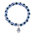 Yfashion Women Evil Eye Bracelet Turkey Fatima Palm Devil Eye Beaded Bracelet Jewelry Gifts For Friends Lovers. 