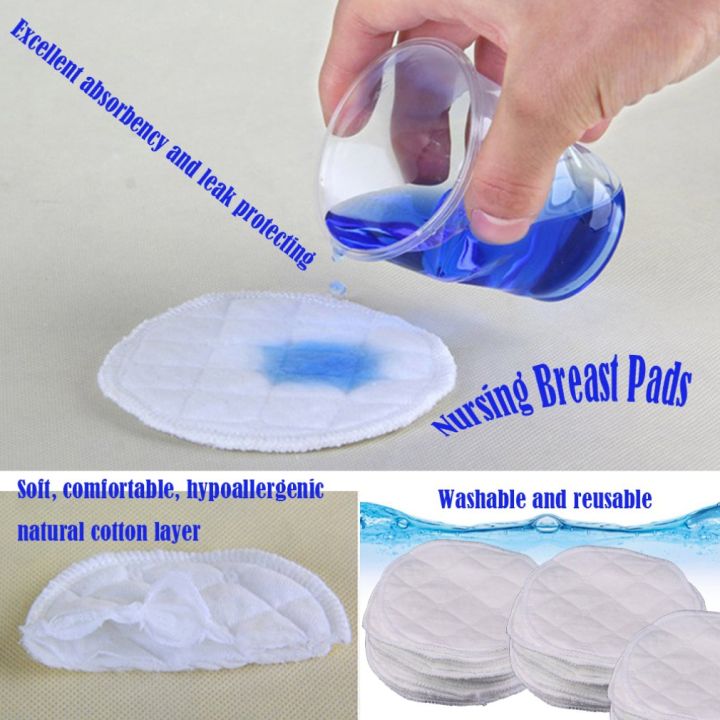 Wble 【Dream Sailing Store 】12pcs Reusable Nursing Breast Pads Wble ...