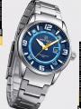 Naviforce watch men's luxury brand simple stainless steel strap luminous youth waterproof quartz watch. 