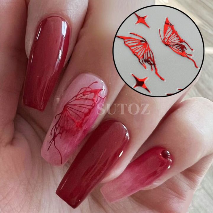Red%20Holographic%20Butterfly%20Nail%20Art%20Stickers%20Silver%20Laser%20Effect%20Stars%20Wings%20Sliders%20For%20Nails%20Adhesive%20Decal%20Manicure%20GLBTF-S04%20-%20Image%202