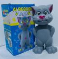 Talking Tom Large size Sensitive Intelligent and Recording talk back toy with AI Touch for Kids (light on eyes) High Quality Cooling Style Toy For Kids. 