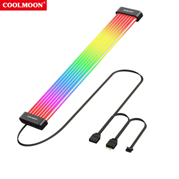 KOKKO%20COOLMOON%20ARGB%20LED%20Strip%20Light%20Fits%208PIN%2024PIN%20Power%20Cables%20DIY%20Lamp%20Bar%20Light%20Strip%20For%20PC%20Computer%20Case%20Chassis%20-%20Image%206