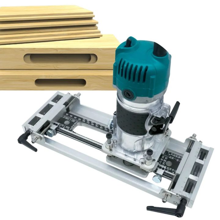 wood working tools Mortise Fixture 2 In 1 Slotting Bracket Wood Slotting Hinge Hole Opener Invisible Fastener Wardrobe Cupboard Panel Punch LocatorTool Sets