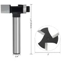 CNC Spboard Surfacing Router Bits, 1/4 Inch Shank 1 Inch Cutting Diameter, Slab Flattening Router Bit Planing Bit. 