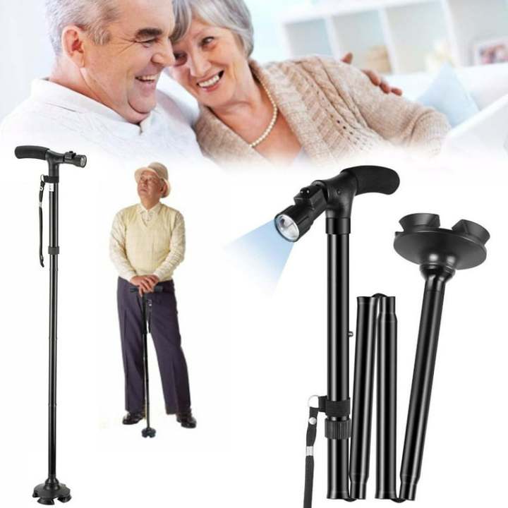Foldable Walking Stick with LED Light